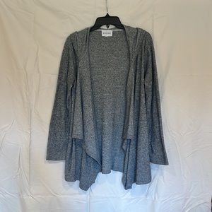 Olive & Oak Soft Cotton Hooded Open Front Cardigan